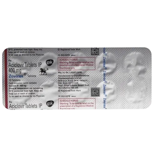 zovirax 400mg tablet 10's
